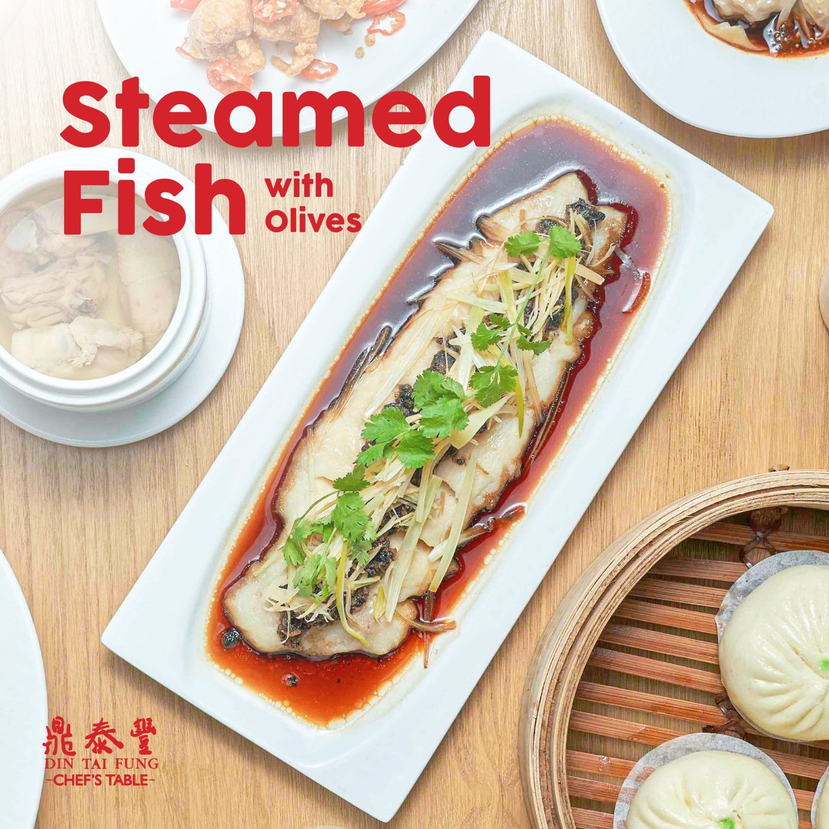 🤤When it comes to good food to be enjoyed with family, our Steamed Fish with Olives is the right choice to savor in family gathering dinner at Din Tai Fung.