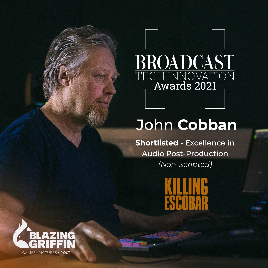 We're absolutely thrilled that we have two nominations at this years <a href="/BroadTechAwards/">Broadcast Tech Innovation Awards</a>! 🍾

Huge congratulations to <a href="/ColinDreBrown/">Colin  Brown</a> (Excellence in Grading - #Vigil) and <a href="/Jlcobban/">John Cobban</a> (Excellence in Audio - #KillingEscobar) 

We will have our fingers crossed on November 30th 🤞