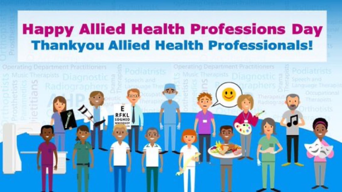 Thanks to all AHPs across. <a href="/BlackpoolHosp/">NHS Blackpool Teaching Hospitals 💙🌈</a> for all you do everyday 🤩👏