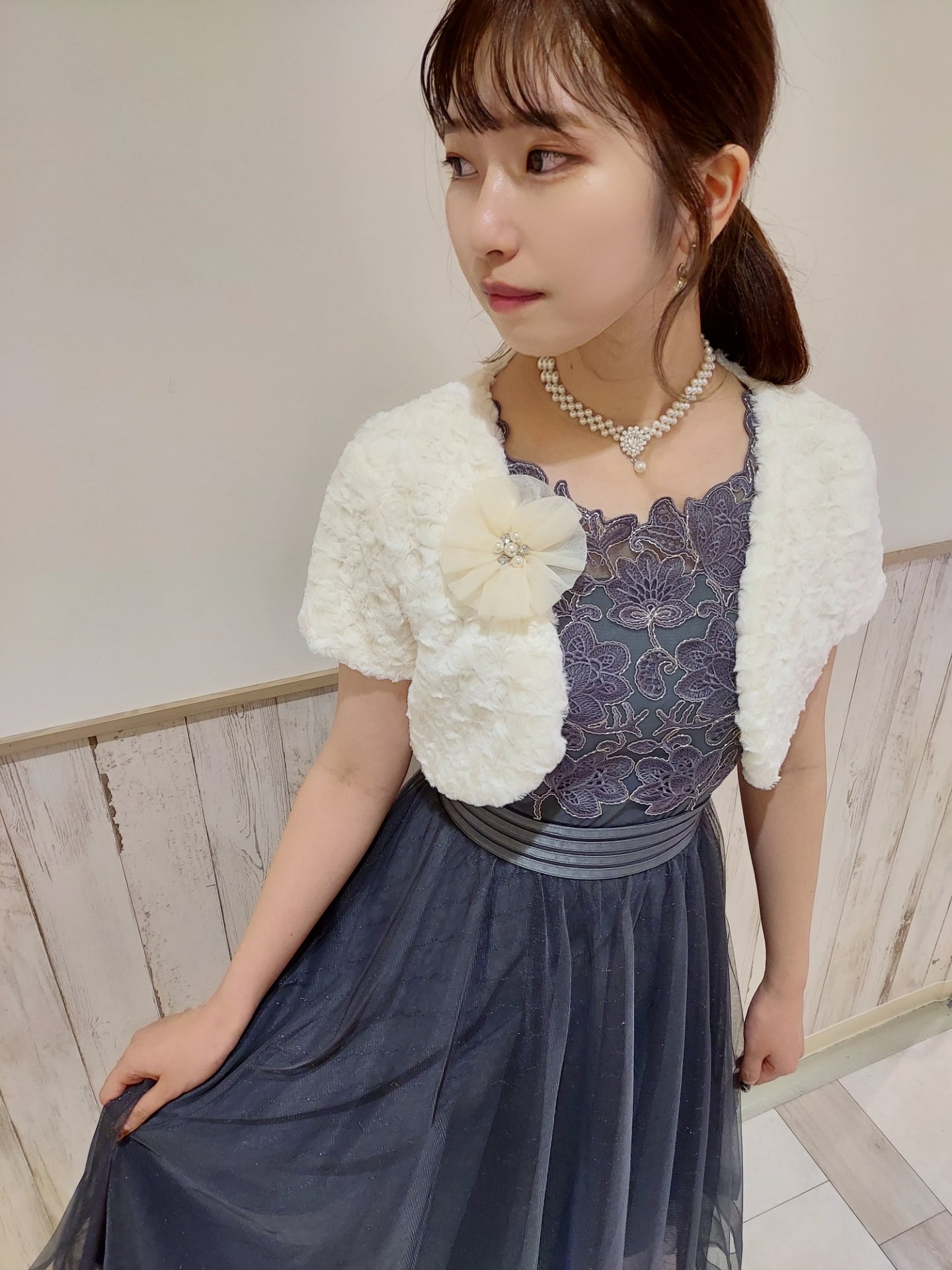 新到着 マルイ 美品 フォーマルドレス ボレロ付 ドレス Labelians Fr