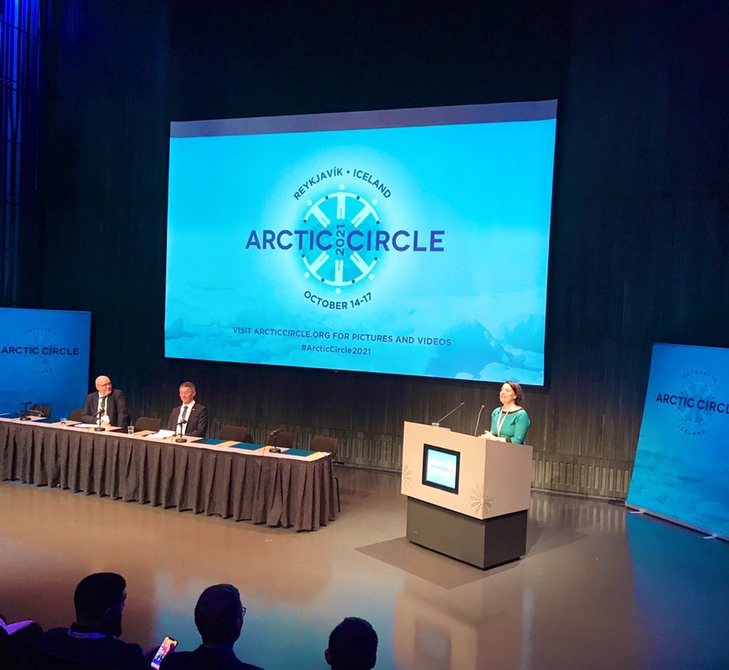 Minister for Housing, Infrastructure, Minerals, Justice &amp; Gender Equality Naaja H. Nathanielsen, <a href="/Naalakkersuisut/">Government Greenland</a>, hosts an <a href="/_Arctic_Circle/">Arctic Circle</a> session on 🇬🇱 infrastructure: “we are heavily investing in our infrastructure, making Greenland more accessible to the 🌏” #arcticcircle2021