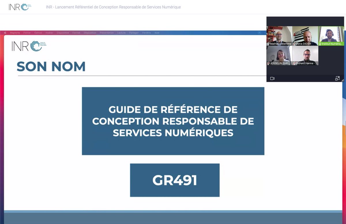 Christophe_Cl's tweet photo. 🍀 L'@institutnr lance le Guide de Référence de Conception Responsable de Services Numériques : GR491.
491 critères : 8 catégories de recos et conseils, dont 41 incontournables.
1,5 an de travail collaboratif avec + de 100 bénévoles.
https://t.co/ZfdB481N8k
#numeriqueresponsable https://t.co/KysaGQEYdK