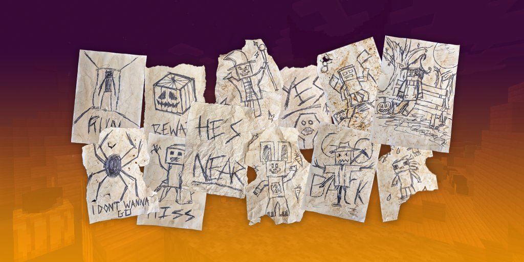 CubeCraftGames's tweet photo. This week we had a go at creating our own Ender pages at CubeCraft HQ! 🎃

How many references to CubeCraft history can you spot? (Maybe even a hint of an upcoming update...) 🧐🔍 https://t.co/U6TfnumASc