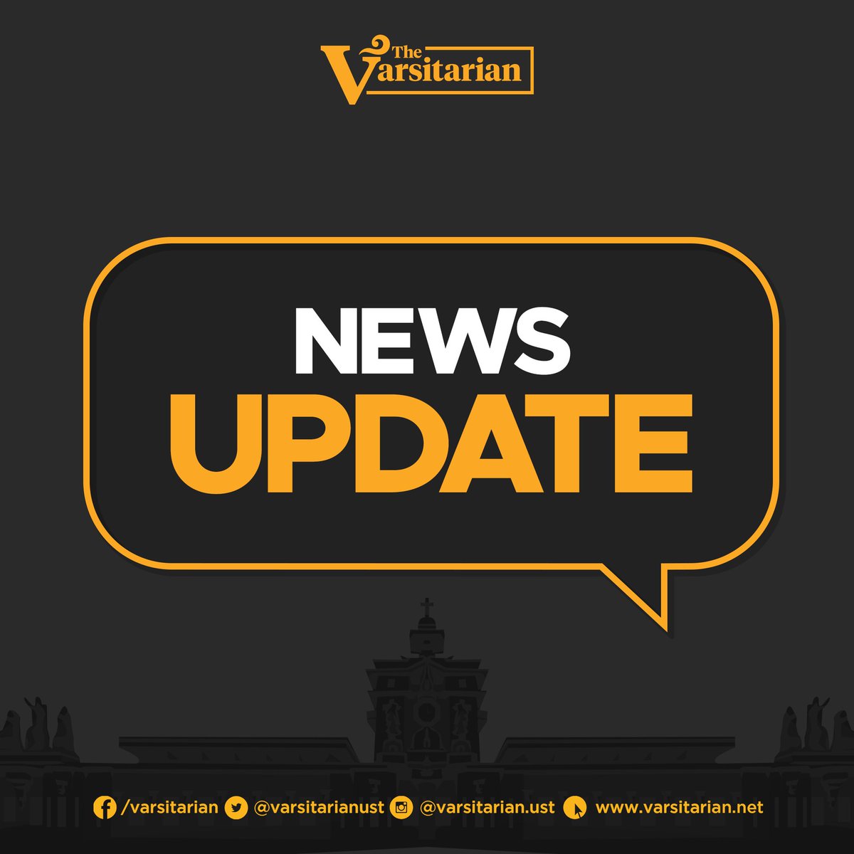 varsitarianust's tweet photo. JUST IN: UST medical technology students will resume their limited in-person internships starting Monday, Oct. 18. 

Limited face-to-face classes in the University have been suspended since Aug. 2. https://t.co/Zz7PmmNWx5