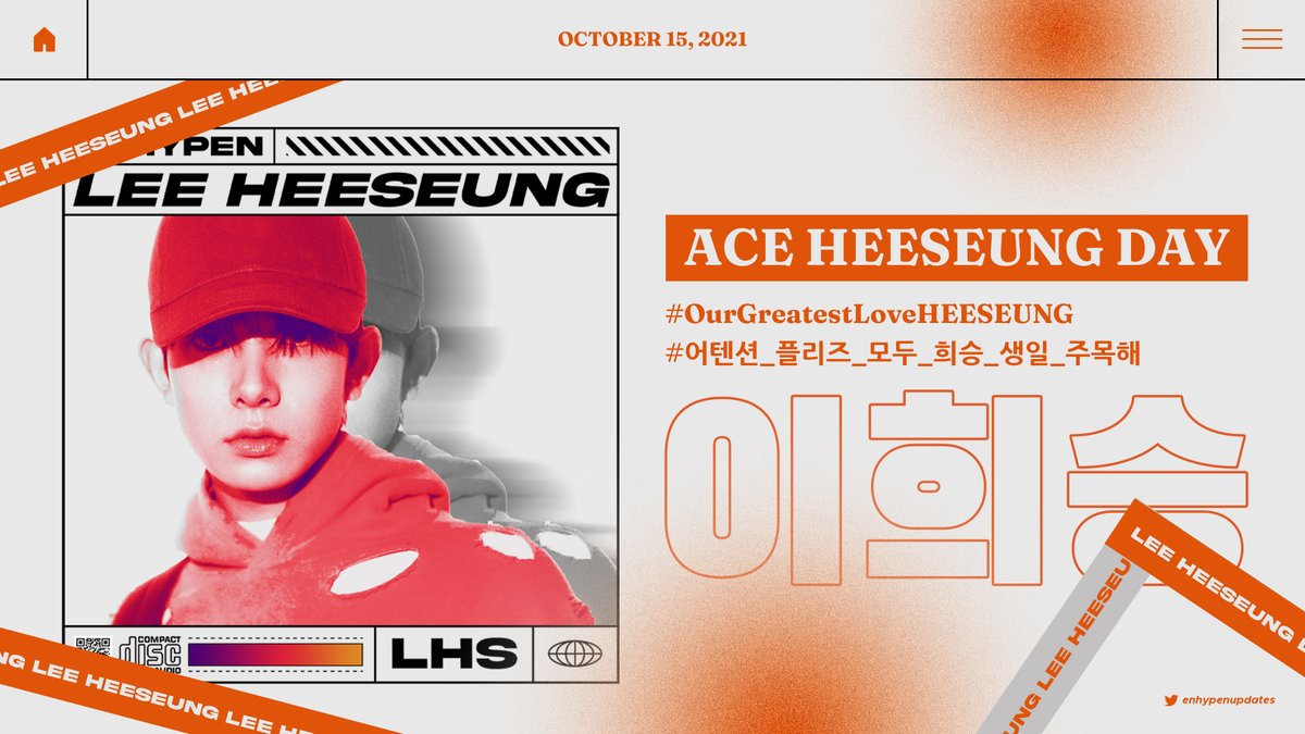enhypenupdates's tweet photo. [INFO] 211014

It's almost the birthday of our greatest love HEESEUNG! Let's all shower him with love and support by trending the tags at 11:30PM KST:

ACE HEESEUNG DAY
#/OurGreatestLoveHEESEUNG
#/어텐션_플리즈_모두_희승_생일_주목해

@ENHYPEN_members @ENHYPEN #HEESEUNG #희승 https://t.co/aHbwoDNQNu
