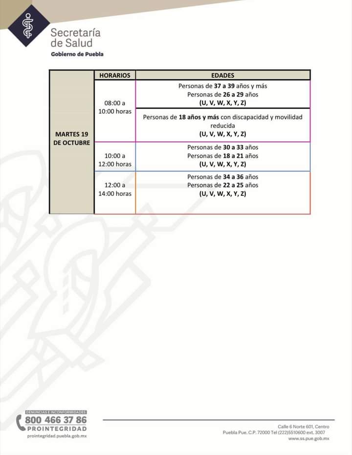 trasnformacion's tweet photo. #TómaloEnCuenta Este 15 de octubre inicia vacunación con #COVID19 en Xoxtla.

Logística de vacunación para personas de:
💉 De 18 a 29 años (1.a dosis AstraZeneca)
💉 De 30 y más (2.a dosis AstraZeneca)

Consulta los puntos de aplicación 📍 https://t.co/J5UinobVuj

@SaludGobPue https://t.co/JdyEW55rK7