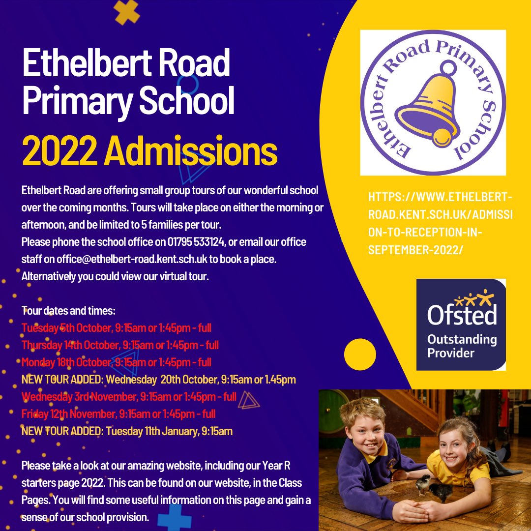 ethelbertrd's tweet photo. ⭐️ September 2022 Admissions  ⭐️We have added one final tour date on Tues 11th Jan and we also have space left on both tours on Weds 20th Oct. Please email the school office to book your place. You can also see a virtual tour of the school here: https://t.co/Xsym6X0F76 💜💛 https://t.co/zyTR7PLmJD