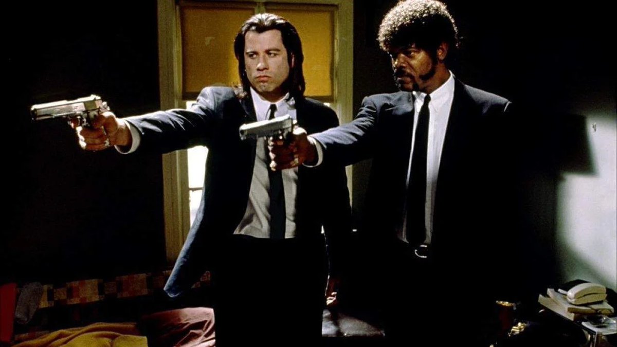 ladbible's tweet photo. ON THIS DAY 🗓: 

27 years ago today, ‘Pulp Fiction’ was released in theatres. 

One of the greatest movies of all time. 

Whats the best moment of the film? https://t.co/XARp2oivIk