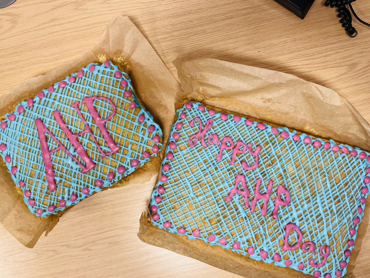 What better way to celebrate #AHPsday2021 than with cake and treats @SALTQEH #NHS #AHPsDay
