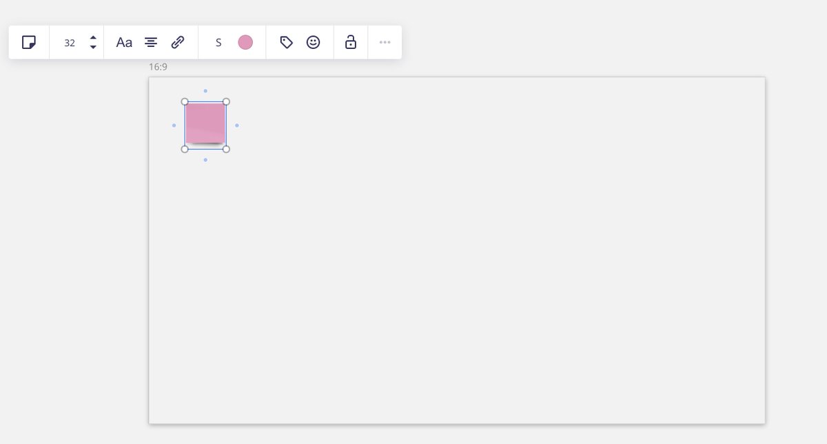 suninthecorner's tweet photo. @MiroHQ two 16:9 Frames from the default frames menu, and two 'S' sized sticky notes - Completely different scale in the two files. 🤔 What is it that determines the sizes of things? https://t.co/PuT5r9OBZH