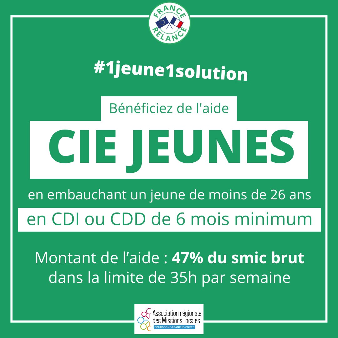 Les jeunes peuvent être une vraie force pour votre entreprise ! Le CIE vous permet d'embaucher un jeune de moins de 26 ans à moindre coûts.
#1jeune1solution #cie #contrataidé #insertion #Recrutement #emploidesjeunes