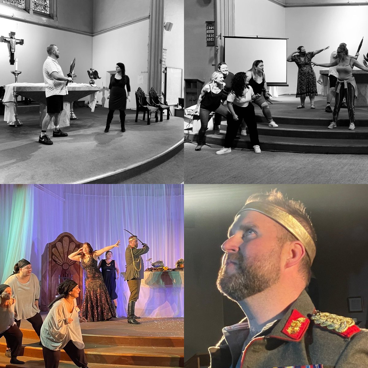 RegentsOpera's tweet photo. #ThrowbackThursday to our first week of rehearsals vs yesterday’s rehearsal! The magic is coming together people 😍🐚 🧝♀️
.
.
.
#TBT #Rehearsals #GreekMythology #Elves #FulhamOpera #FulhamHelena #DieÄgyptischeHelena #RichardStraussOpera https://t.co/PBfEQ6tWvj