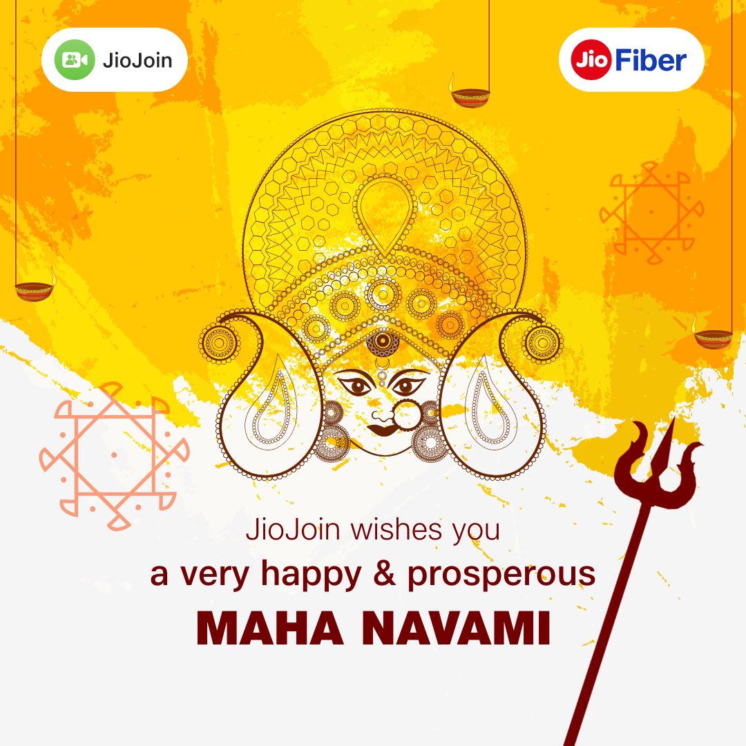 Wishing you a happy peaceful and prosperous Mahanavmi #reliancejio #jiofiber #jiojoin #jiofibervoice #celebratingtogether