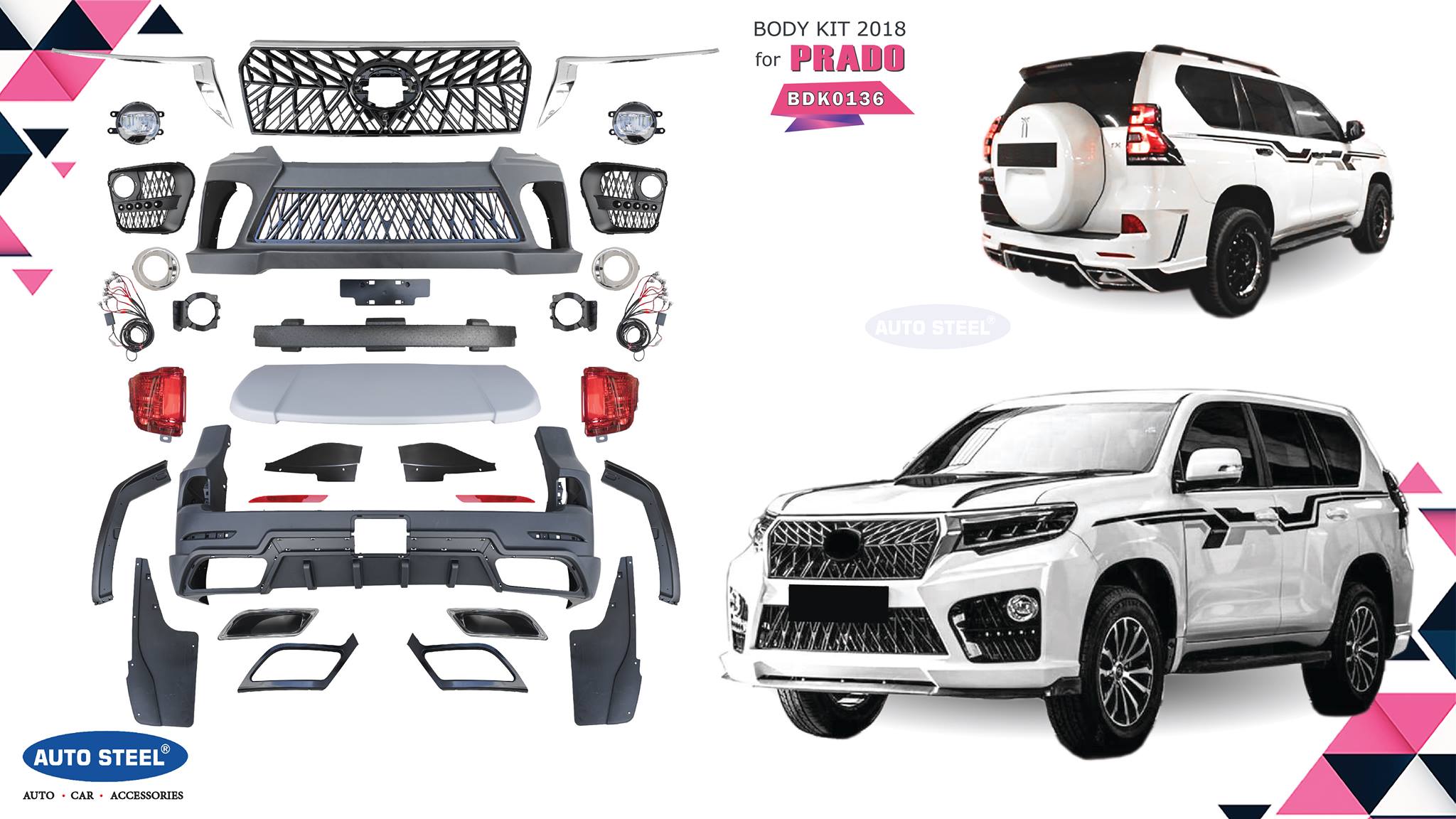 Toyota prado 2018 body cheap kit