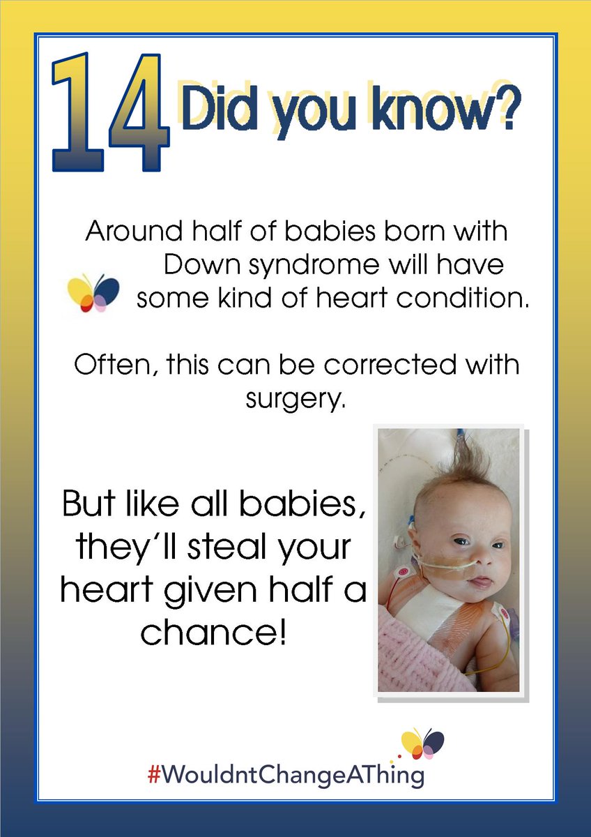 Wouldntchangea1's tweet photo. It’s day 14 of Down Syndrome Awareness Month.

Did you know?

#DownSyndromeAwarenessMonth #DownSyndrome #WouldntChangeAThing https://t.co/uJTfTWeh8B
