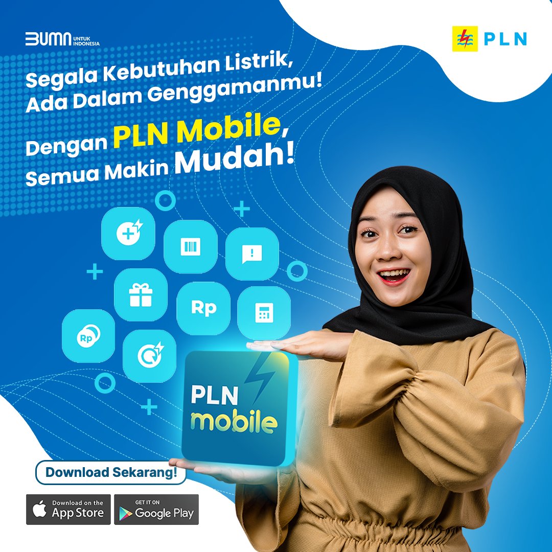 _pln_id's tweet photo. Hi Electrizen, kamu bisa akses berbagai layanan kelistrikan lewat smartphone-mu, dari mana saja dan kapan saja via aplikasi PLN Mobile! Praktis kan?
Fiturnya lengkap banget! https://t.co/wnYjsYnDW5