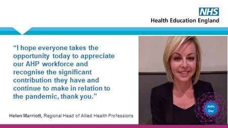 🙌Our Regional Head of Allied Health Professions <a href="/MarriottHelen/">Helen Marriott</a> starts off the celebrations for this year’s #AHPsDay. Let the celebrations begin🥳