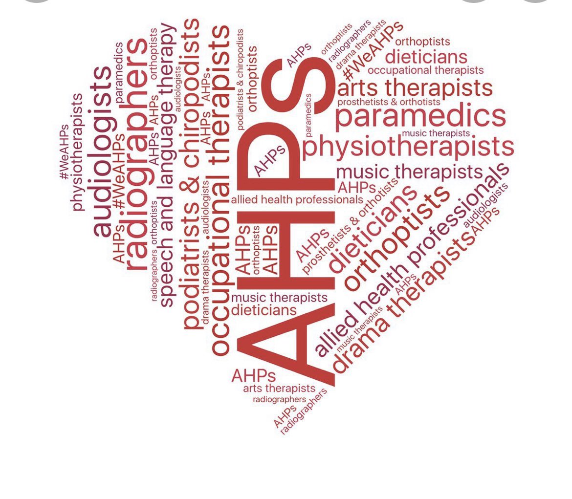 Happy AHP day to all the wonderful colleagues I have the pleasure of working with.  🌈💙@VirginCare #AHPsDay