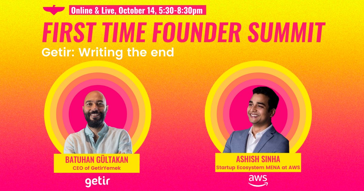 This just in🙌 Batuhan Gultakan from <a href="/getir/">getir</a> and Ashish Sinha from <a href="/awscloud/">Amazon Web Services</a> will be joining us today for a great session on how Getir's food delivery service entered the monopoly market in Turkey like a total pro 😎
Register here 👇
hopin.com/events/firstti…