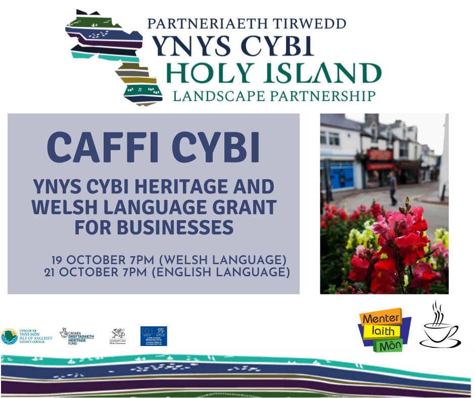 HolyheadRegen (@holyheadregen) on Twitter photo Ynys Cybi Heritage and Welsh Language Grant for Businesses. Come and hear about it here:
Caffi Cybi English Language -
eventbrite.co.uk/e/190891029207 Ynys Cybi Heritage and Welsh Language Grant for Businesses. Come and hear about it here:
Caffi Cybi English Language -
eventbrite.co.uk/e/190891029207