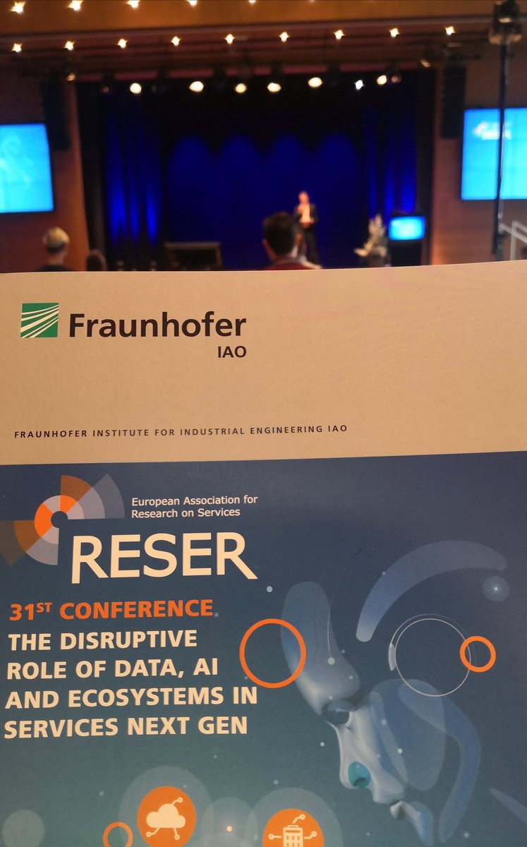 A new #RESER Conference is about to start. Organised by <a href="/fraunhoferiao/">Fraunhofer IAO</a> in Heilbronn (Baden-Wurtemberg) about the impact of #DataAnalytics #ArtificialIntelligence on #services