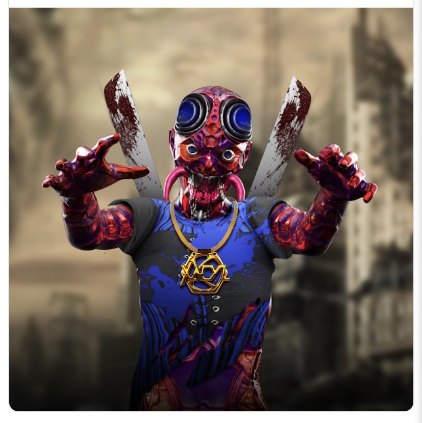 Win this Zombie!! 

🎃 #NFTGiveaway 🎃
Only presale 1000 available !

🔥FOLLOW @Zombiemetaverse &amp; me
🔥JOIN DISCORD : discord.gg/z895T8VN35 
🔥RT + TAG 3

MINT AT - zombiesofmetaverse.com

opensea.io/assets/0xd0a10…

Winner Sunday 
#nftcollector #NFTCommunity #NFTdrop #NFTs