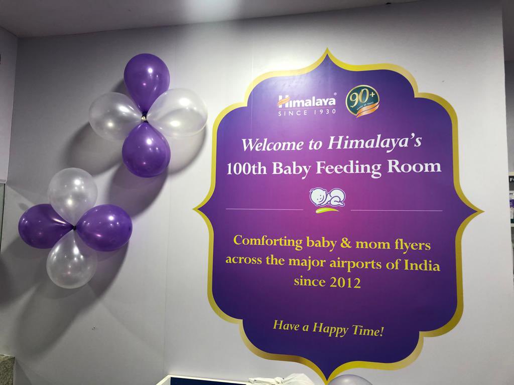 HimalayaIndia's tweet photo. Mr. Vishnu Mohan Jha, Chief Airport Officer, Adani @Jaipur_Airport International inaugurates 100th Himalaya Baby feeding room. Another milestone for #HimalayaBabyCare! This is part of our continued efforts to providing traveling mothers a hygienic &amp; comfortable nursing experience https://t.co/TpiXrcvPrJ
