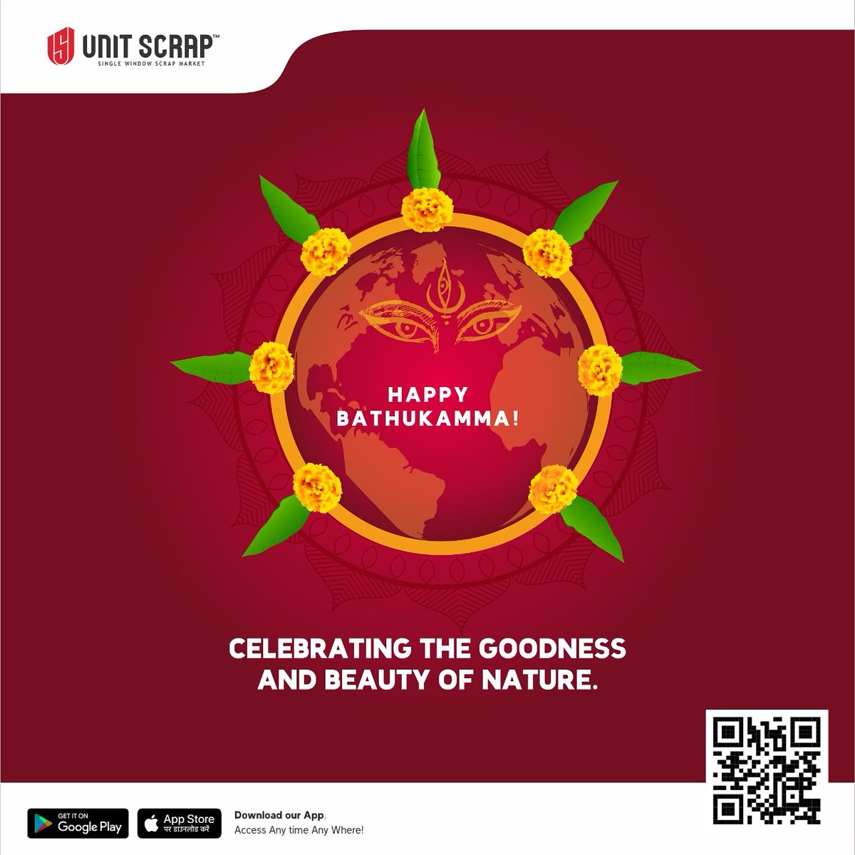 UnitScrap's tweet photo. Let’s embrace nature and linger in the fragrance of the beautiful flowers. Wishing all a very happy and healthy Bathukamma.

#HappyBathukumma #Bathukumma #Bathukamma2021 #Hyderabad #Unitscrap https://t.co/7im1lTpAVd