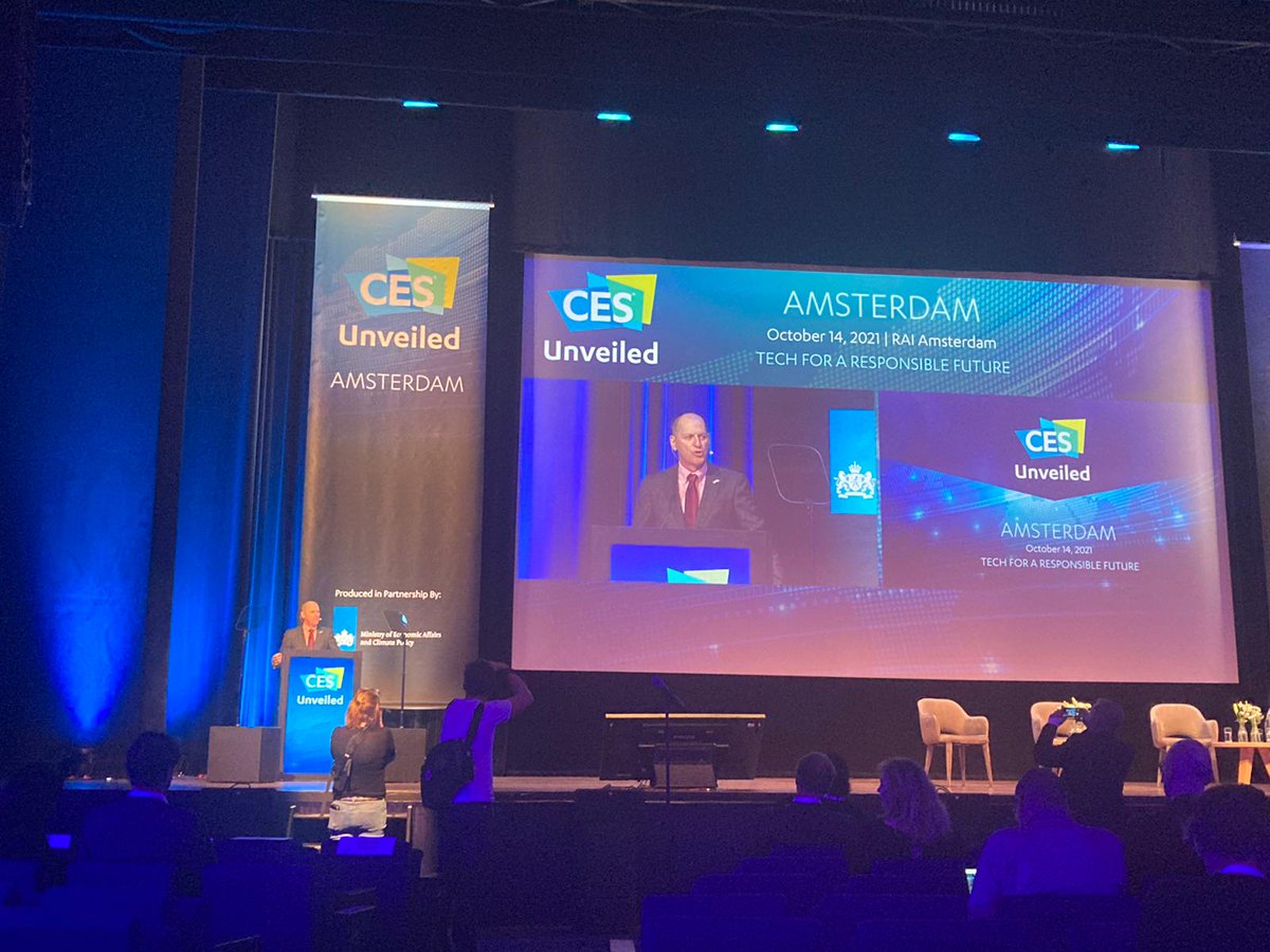 #CESUnveiled Amsterdam officially opened by @GaryShapiro 'Tech for a responsible future'. @Prowise_NL is part of the Dutch delegation attending @CES 2022. Great opportunity for exposing our Education Technology #EdTech #Touchscreen #ProwisePresenter #dutchdevelopment