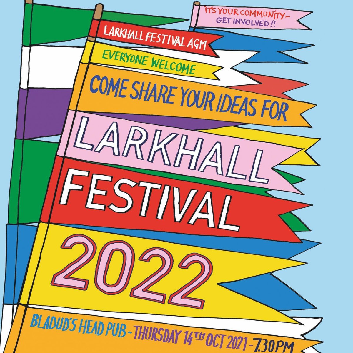 A reminder that the annual meeting for the Larkhall Festival is this evening  at the Bladud at 7.30pm. Feel free to come along to hear about plans for next year’s live festival, or to contribute any ideas you have. Or just for a fun natter!
#bath #community #festival #volunteer