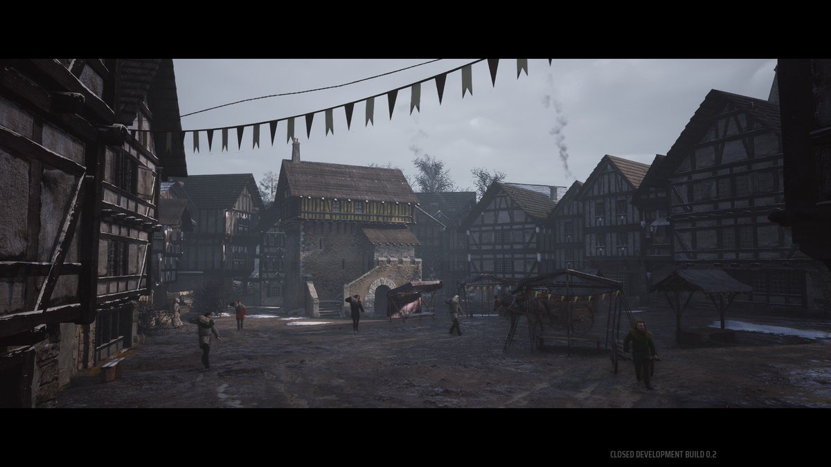 LordsManor's tweet photo. I wanted to show it off in a new devlog, but I have no idea when I will have time to finish it so, here are some screenshots of the developed towns from the current testing phase. Work in progress of course. Hope you like it! #UE4 #gamedev #medieval #strategygame https://t.co/g9i3JIMTeb