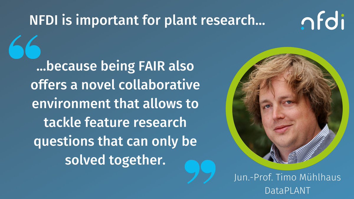 NFDI_de's tweet photo. The mission of @nfdi4plants  is to provide a sustainable and well annotated data management platform for plant sciences. 

➡️More about the #NFDI consortium: https://t.co/cJyHmeN6NZ

#1yearNFDI #NFDIrocks #FDM #RDM #OpenScience https://t.co/hOJWHxJNVX