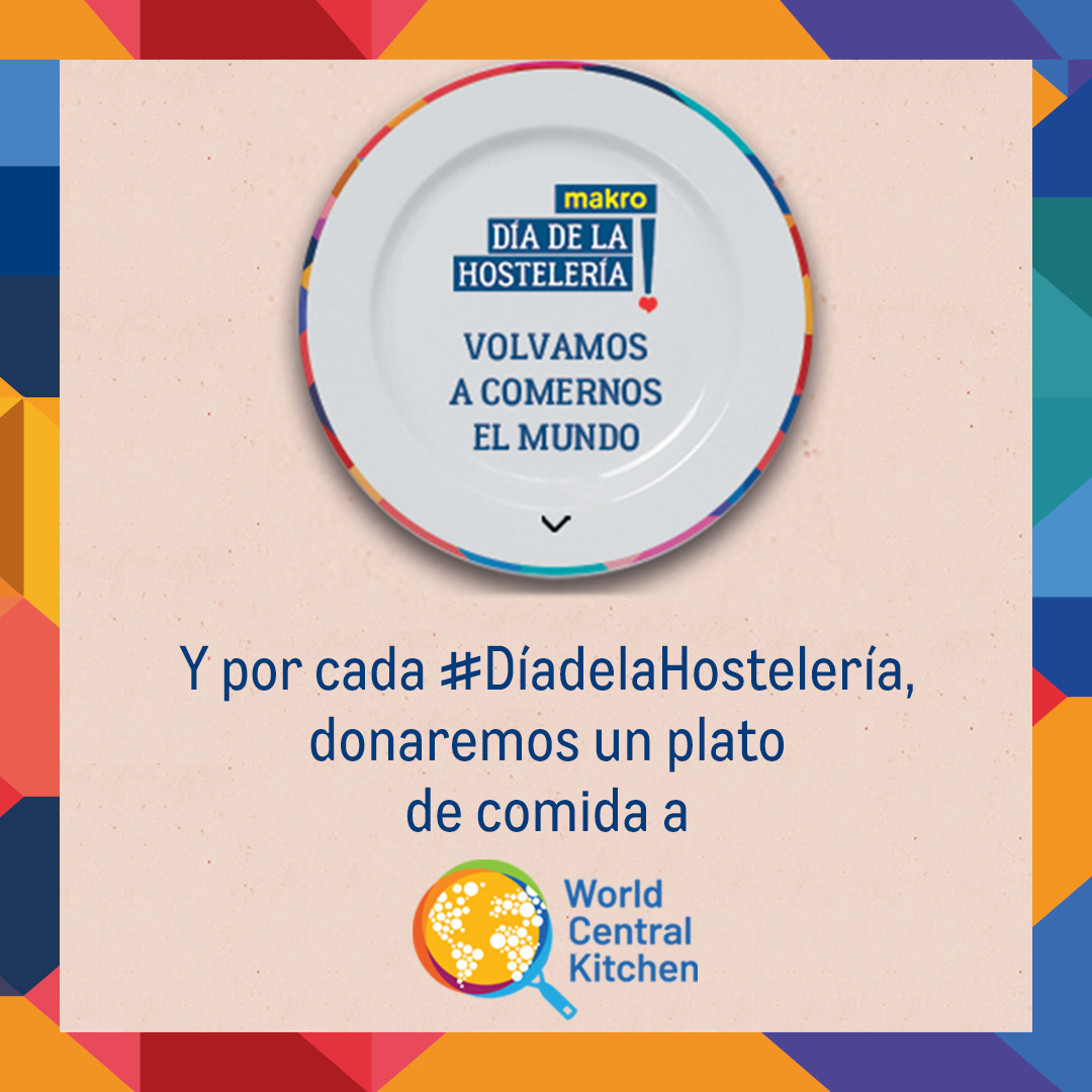 👉🏼Este #DiaDeLaHostelería <a href="/makroESP/">Makro España</a> está realizando esta acción de la que nos sentimos orgullosos de formar parte👏🏼

🤳🏻Haz una foto desde tu negocio, súbela y añade #DíaDeLaHostelería, por cada hashtag donaremos un 🍽 plato de comida a <a href="/WCKitchen/">World Central Kitchen</a>
  
bit.ly/3CUyGdv