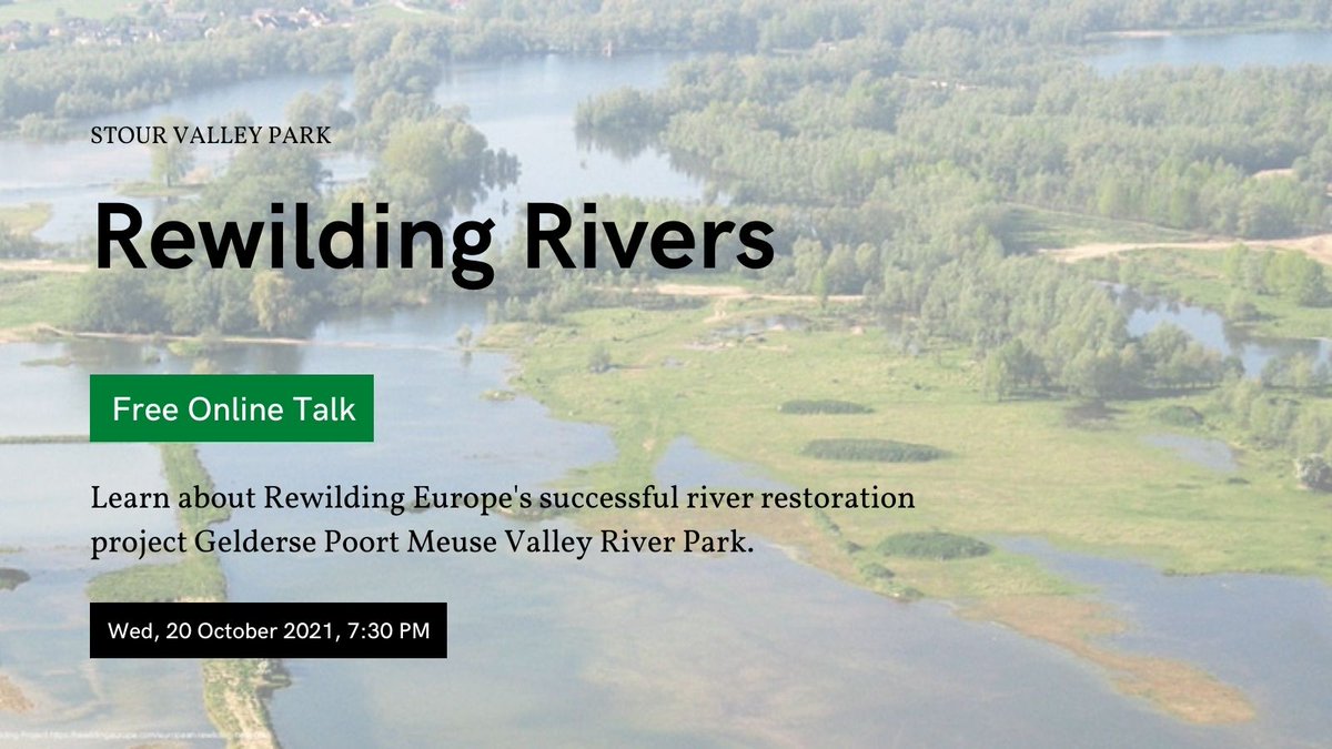 BCPCouncil's tweet photo. Did you know River Rewilding can lead to a reduction in #flooding, increase #wildlife, and support #conservation efforts?

Find out in this FREE Online Talk from the #StourValleyPark Partnership.

#RewildingRivers
Wed, 20 Oct 2021, 7:30 PM

Book Now: https://t.co/f7LpC72Mj0 https://t.co/4kAHoE1Bju