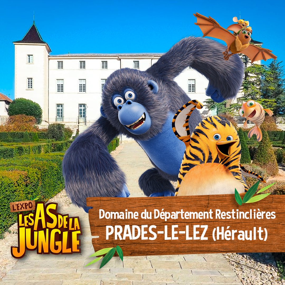 tatprodofficial's tweet photo. TAT EXPO DES AS 🌟
C'est CE WEEK-END que s’ouvre l'exposition des AS DE LA JUNGLE au Domaine du Département Restinclières dans l'@Hérault, au nord de Montpellier ! 
Du 16 octobre au 27 mars 2021
+ d'info : https://t.co/ksF9uSO7zH

#lesasdelajungle #lesas #thejunglebunch https://t.co/73p3n5hNtY