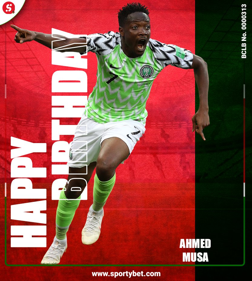 Happy 2  9  th Bday to Nigeria  International Ahmed Musa. 