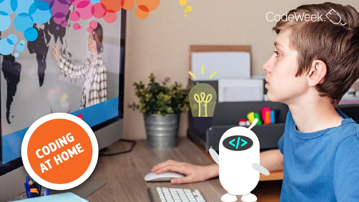 CodeWeekEU's tweet image. Have you checked or #CodingAtHome collection yet?  

It&apos;s a library of videos, do-it-yourself materials, puzzles, games, and challenges for everyday use at home and at school. 

It&apos;s never too late to start coding and have fun 🤩 

Check them out 👉 codeweek.eu/resources/Codi…