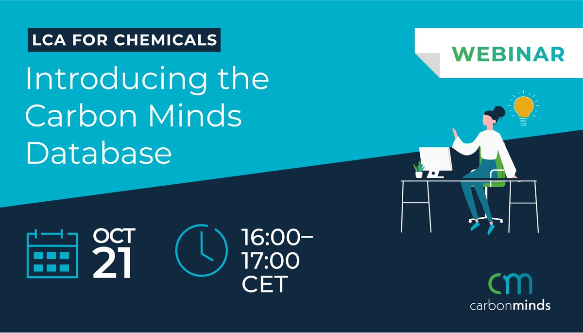WEBINAR | Join this webinar to find out everything about our new #LCA database for chemicals and plastics.

WHEN: Oct 21st, 16:00 CEST (10:00 EST)

Registration: mailchi.mp/aab1b6341677/l…
 
#cmChemicals #lifecycleassessment #sustainability