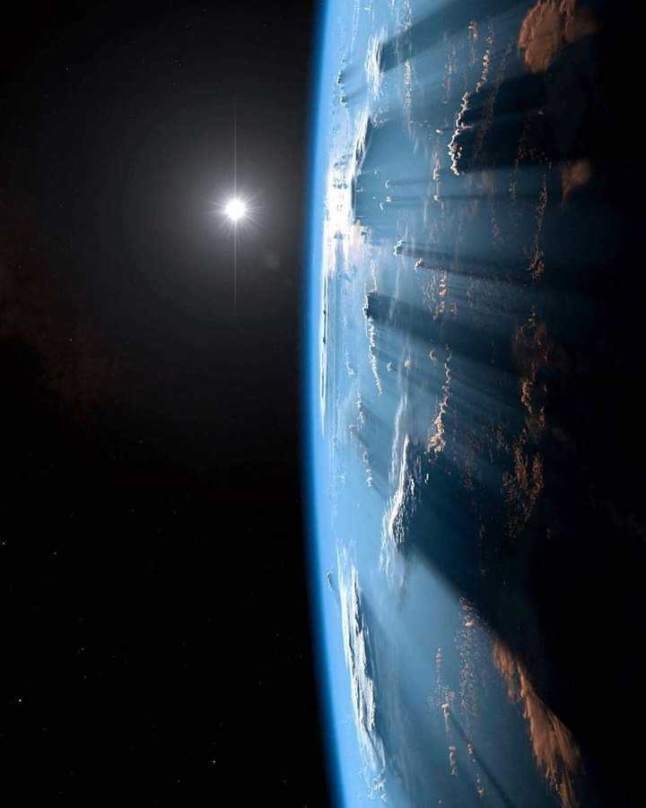 redditSpaceView's tweet image. sunset from space 😮