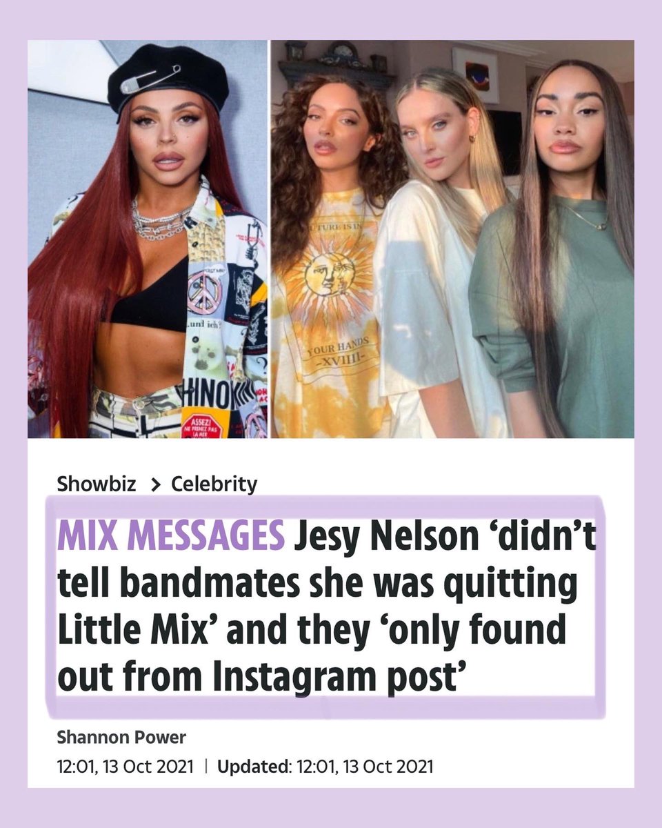 jade_gorgeyhun's tweet image. Just when I thought I couldn’t dislike Jesy anymore…after 9 years of friendship and the girls find out through a lawyer and an IG post 😢

#jadethirlwall @littlemix #littlemix #perrieedwards #leighannepinnock