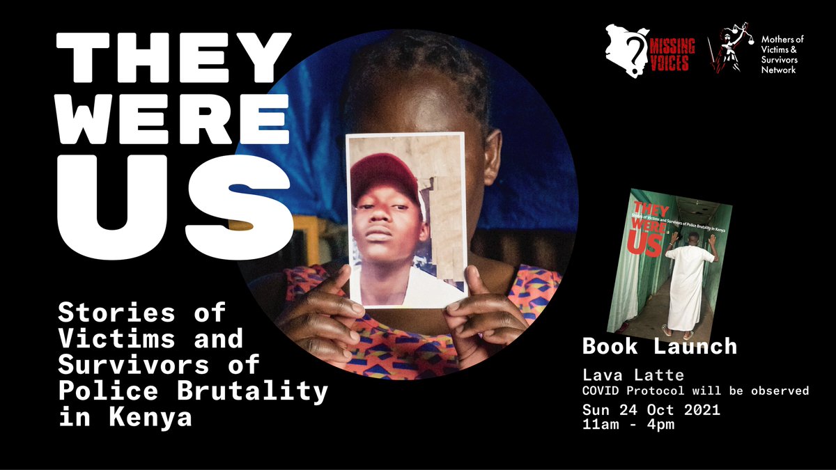MothersVictims's tweet image. Join us and @MissingVoicesKE as we launch THEY WERE US, a book featuring the stories of people who have lost their loved ones to police killings. MVSN members will speak on their own journeys demanding justice.

Lava Latte Sunday 24 October 2021 11am - 4pm
mothersnetwork.org/book-launch