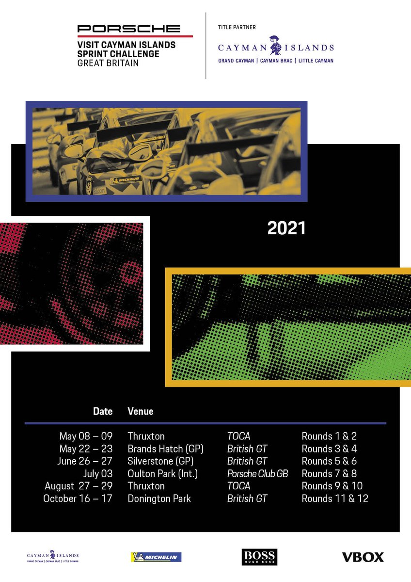 The #Porsche Visit <a href="/Cayman_Islands/">Cayman Islands</a> #SprintChallengeGB season finale takes place this weekend – the championship rejoins the <a href="/BritishGT/">🇬🇧 #BritishGT 🏁</a> package for Rounds 11&amp;12 at <a href="/DoningtonParkUK/">Donington Park</a> 🏁
