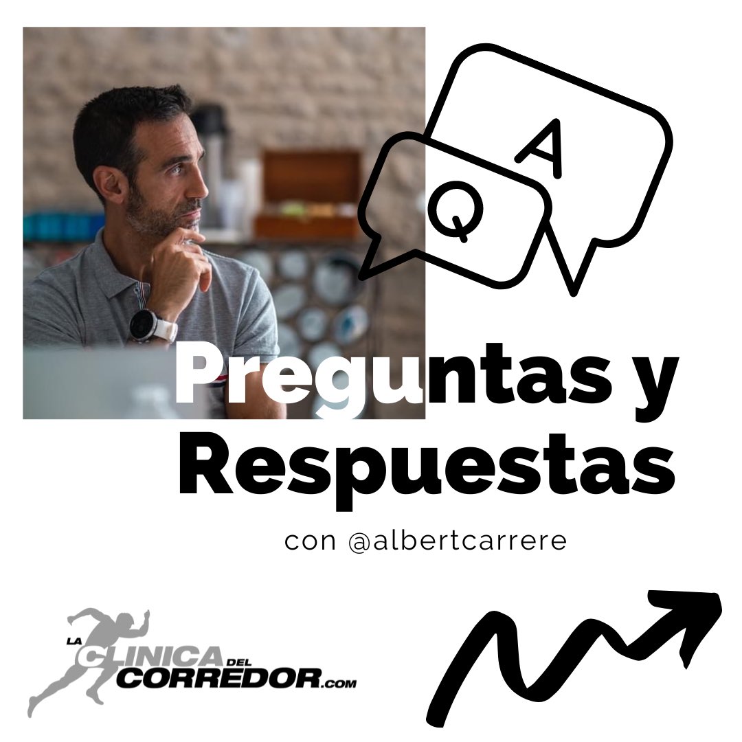 clinicacorredor's tweet photo. HOY  a las 19:00 en nuestro canal de @instagram LIVE con @albertcarrere 
Preguntas y respuestas sobre la carrera a pie. 
Si tienes alguna duda deja tus pregunta aquí 👇🏼 https://t.co/NMZtu0Mu5Q