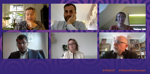 WorldSummitAI's tweet photo. Lively discussion on the role that ethics, prohibitions, opportunities and challenges that play a role in European #AI Act #WSAI21 https://t.co/CHkX2Ia3Ki