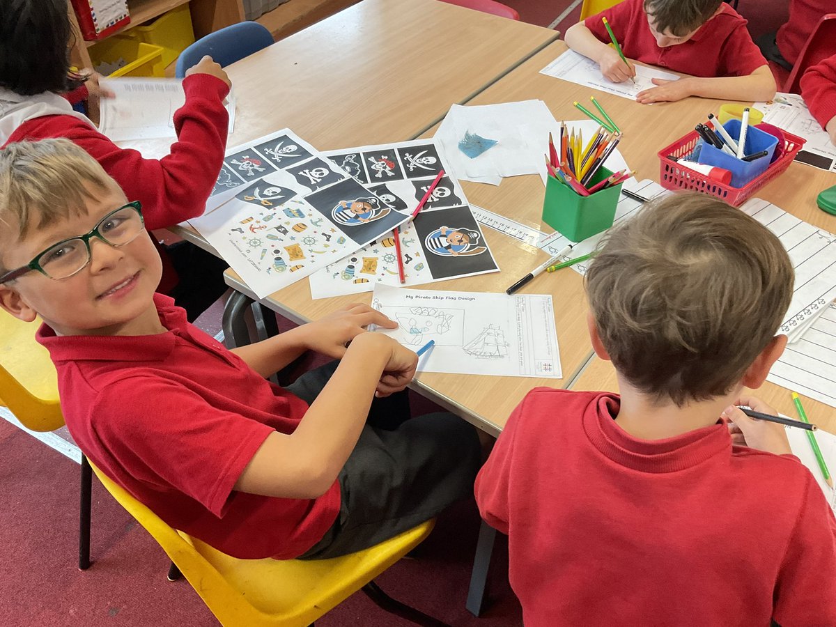 WhetstoneYear2's tweet photo. Year 2 have been singing sea shanties and designing their own pirate flags. They’ve all worked really hard to turn their designs into printing blocks ready to print their flags next week. Well done Year 2! https://t.co/8dTI4qDnO7