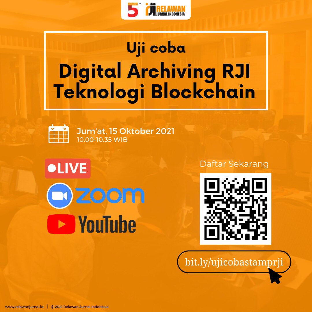 relawanjurnalid's tweet photo. Hallo sobat, 
Ada yg tau ini Platform apa ?

Platform ini RJI beri nama "STAMP". Bagaimana penggunaan Platform Stamp ini bagi pengelola jurnal khususnya di Indonesia? 

Uji Coba LIVE Youtube:
15 Oktober 2021, Pukul 10.00-10.35 WIB

*Terbatas 10 pendaftar pertama*
#rji https://t.co/CIvD91fCgd