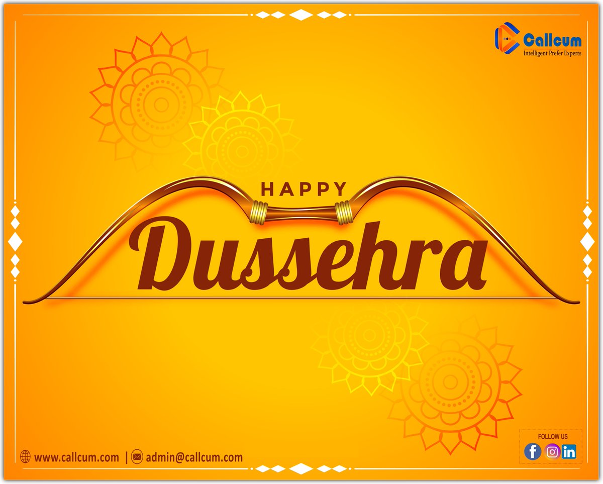 callcum_tech's tweet photo. Just as Lord Ram destroyed evil from the Earth, I wish that you also successfully banish all negative thoughts from your mind. 
Have a happy and prosperous Dussehra!
#HappyDussehra 
#Dussehra2k21
.
.
.
#dussehra #navratri #happydussehra #durgapuja #celebration #festivals https://t.co/SZb9K5A9pO