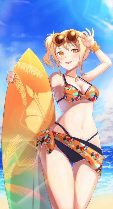 #秋だけどまだ全然暑いので水着絵再掲してもいい 