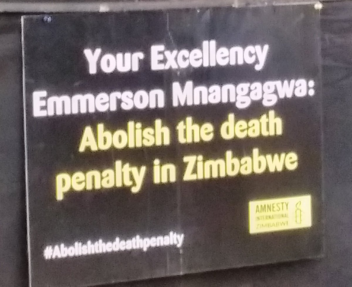 The 16 men currently on the death row new to be sentenced now. The death penalty goes against the religious and humanist values that are common to all humanity.
On the podium is <a href="/ZiyambiZ/">Ziyambi Ziyambi</a> and he concurs he doesn't support the death penalty .<a href="/amnesty_zim/">Amnesty International Zimbabwe</a> <a href="/codzalo/">Collen Magobeya</a> <a href="/MoJLPA/">Ministry of Justice, Legal & Parliamentary Affairs</a>