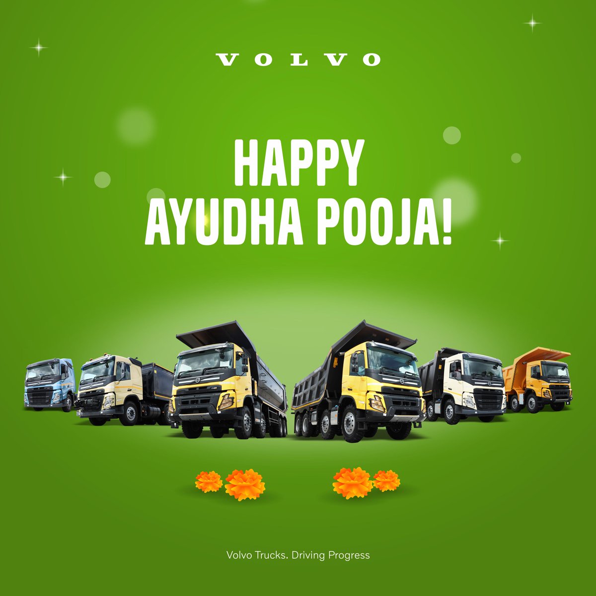 VolvoTrucksIN's tweet photo. A day of celebration. Value for a lifetime. #VolvoTrucksIndia wishes you a #HappyAyudhaPooja #AyudhaPooja2021 #VolvoTrucksDrivingProgress #VolvoTrucksNewRange #VolvoTrucksMadeForYou https://t.co/vJDkQIfnEf